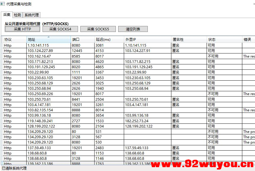 C#制作http代理提取工具源码分享  7338 无忧技术吧www.92wuyou.cn