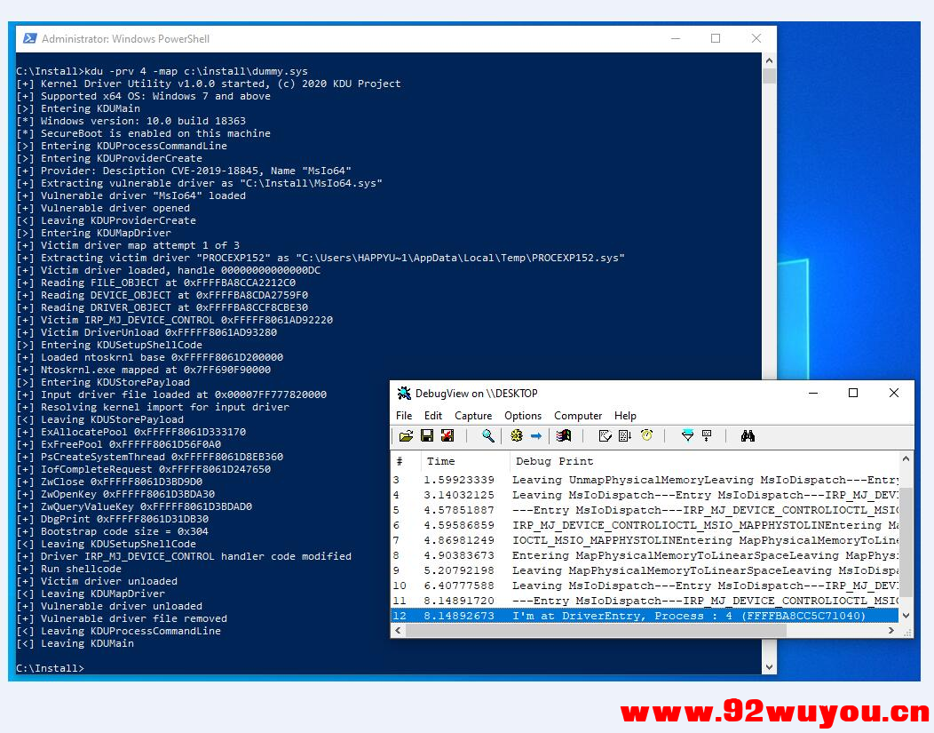 C++ YG驱动读写源码，带不同系统测试图不蓝屏，学习使用  4187 无忧技术吧www.92wuyou.cn